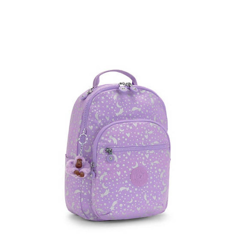 Metal Kipling Seoul Small Printed Tablet Backpacks | JFAGVL-073