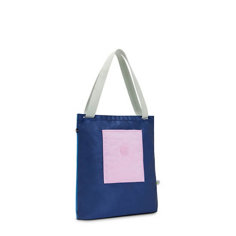 Navy AZURE Kipling Annas Tote Bags | SPQNBT-092