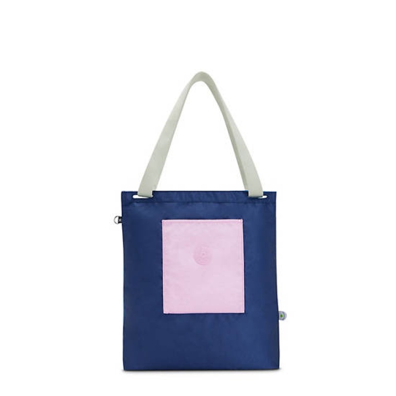 Navy AZURE Kipling Annas Tote Bags | SPQNBT-092