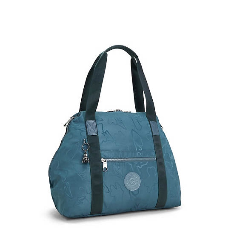 Navy Grey Kipling Art Medium Fashion Tote Bags | INUJQA-765