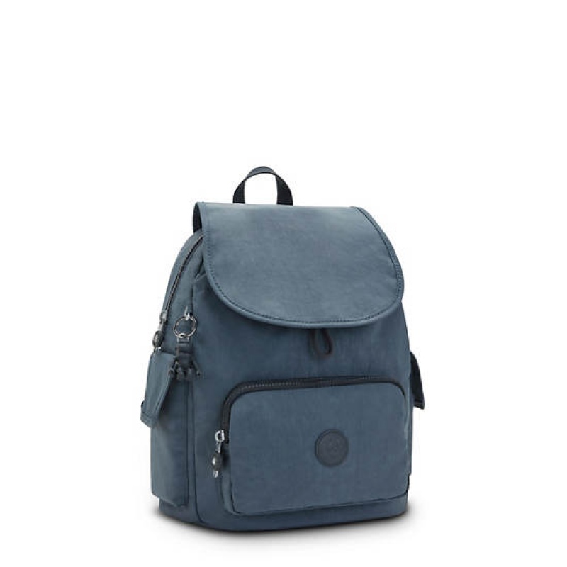 Navy Grey Kipling City Pack Small Backpacks | QOBMIW-726