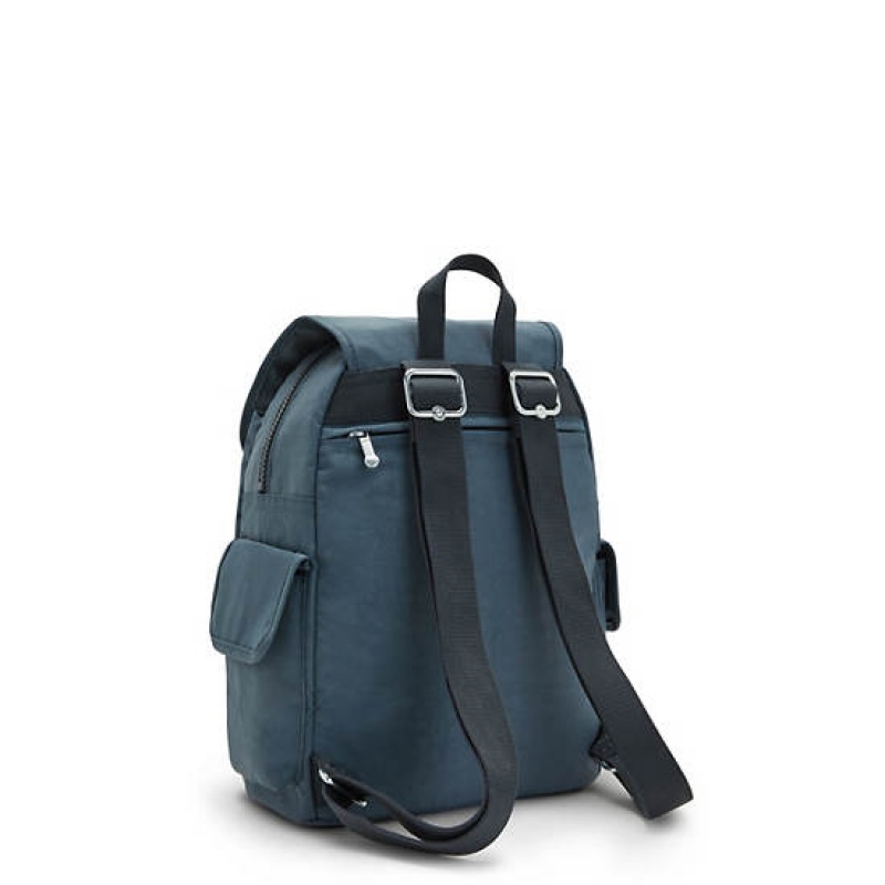 Navy Grey Kipling City Pack Small Backpacks | QOBMIW-726