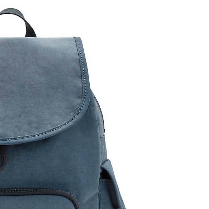 Navy Grey Kipling City Pack Small Backpacks | QOBMIW-726