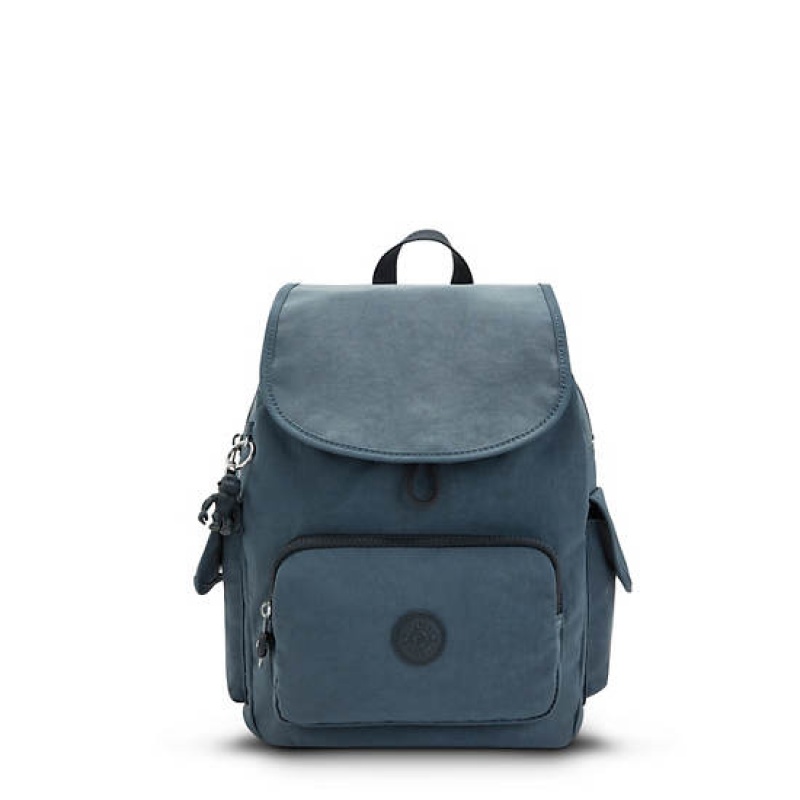 Navy Grey Kipling City Pack Small Backpacks | QOBMIW-726