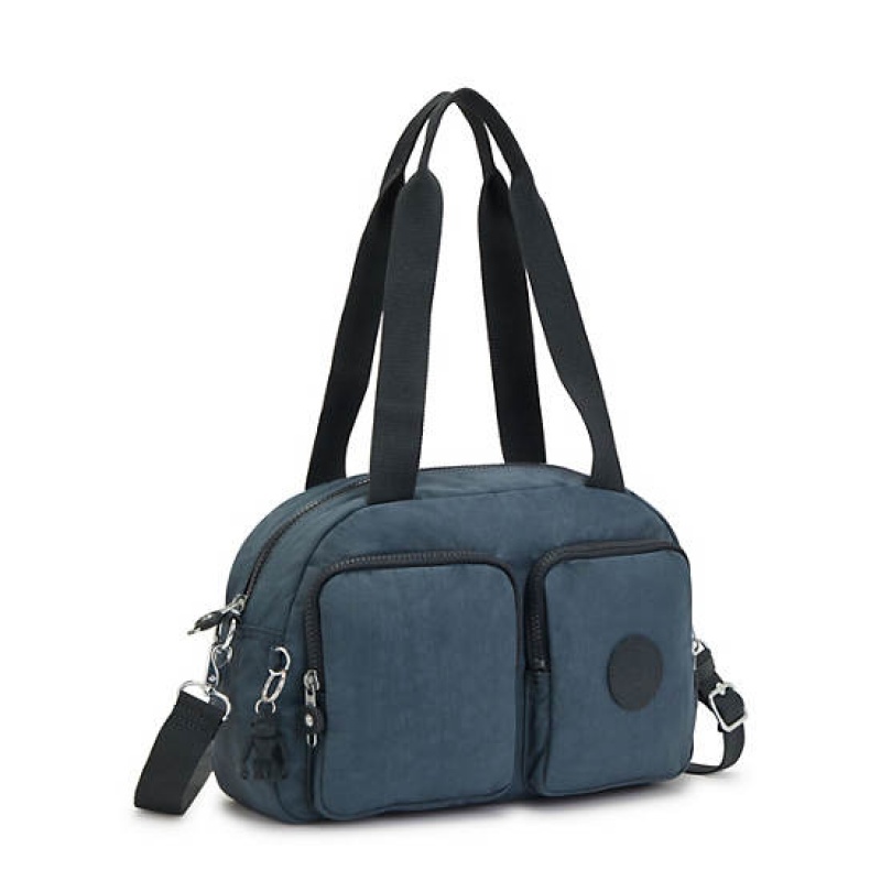 Navy Grey Kipling Cool Defea Shoulder Bags | HPVSME-624