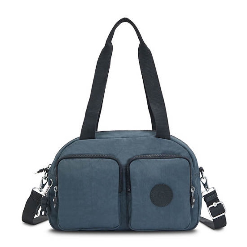 Navy Grey Kipling Cool Defea Shoulder Bags | HPVSME-624