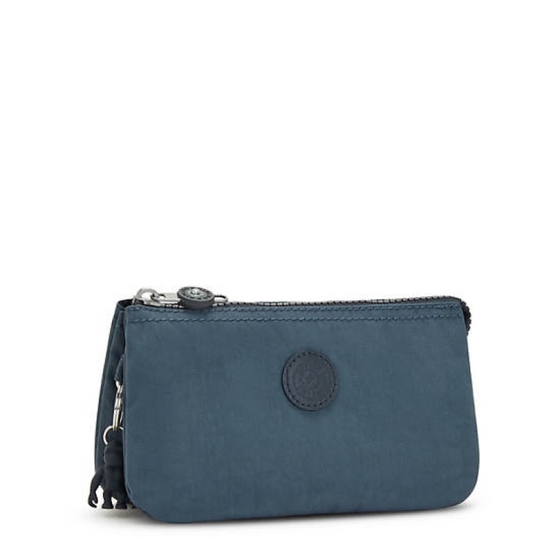 Navy Grey Kipling Creativity Large Pouches | OYXVIP-706