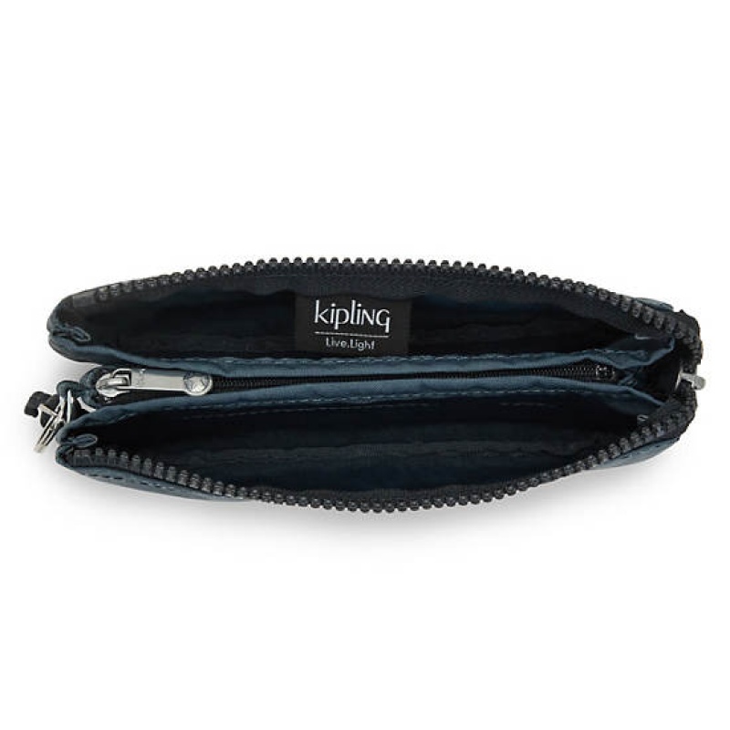 Navy Grey Kipling Creativity Large Pouches | OYXVIP-706