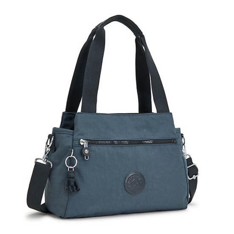 Navy Grey Kipling Elysia Shoulder Bags | LZPRHV-870