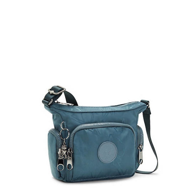 Navy Grey Kipling Gabbie Mini Printed Crossbody Bags | OAFCDZ-685