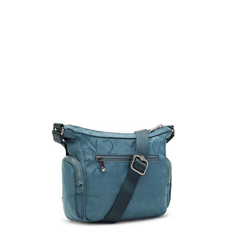 Navy Grey Kipling Gabbie Mini Printed Crossbody Bags | OAFCDZ-685