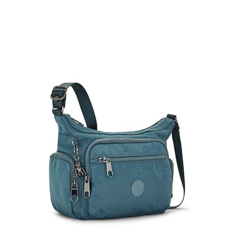 Navy Grey Kipling Gabbie Small Printed Crossbody Bags | QYTCBL-618