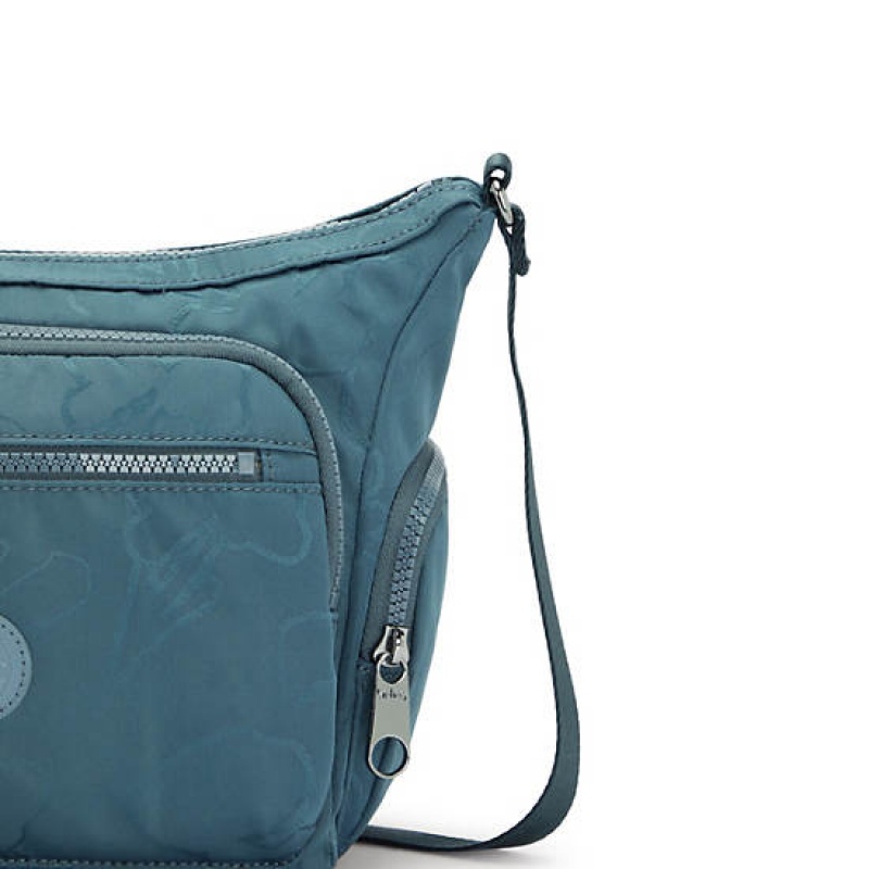 Navy Grey Kipling Gabbie Small Printed Crossbody Bags | QYTCBL-618