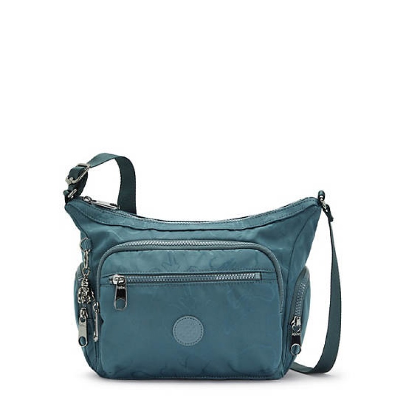 Navy Grey Kipling Gabbie Small Printed Crossbody Bags | QYTCBL-618