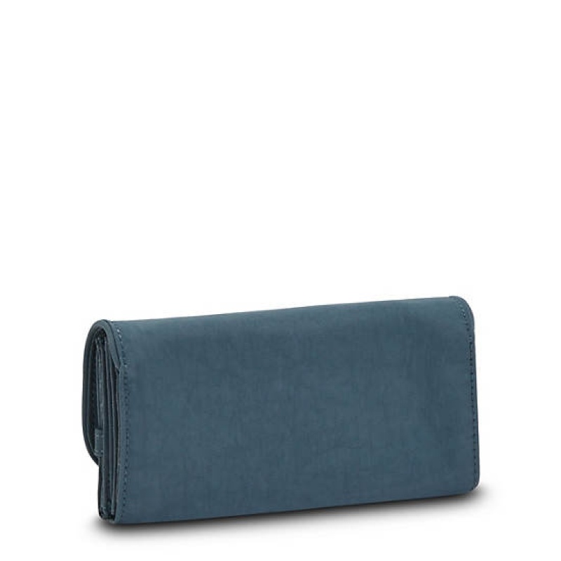 Navy Grey Kipling Money Land Snap Wallet Wallets | ROXVCD-859