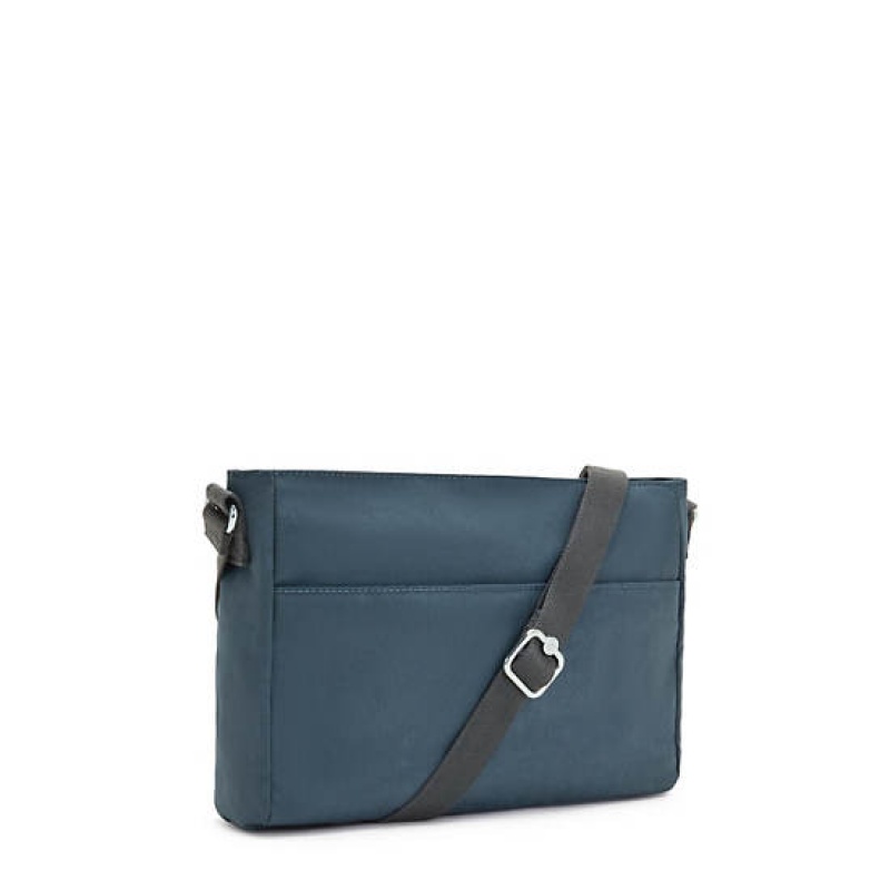 Navy Grey Kipling New Angie Crossbody Bags | UAVKPG-289