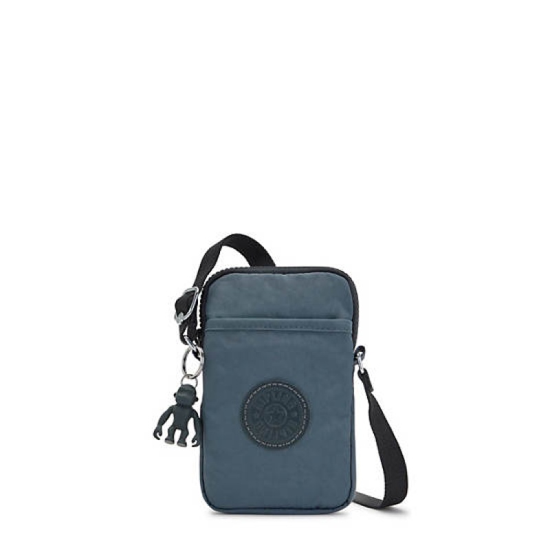 Navy Grey Kipling Tally Crossbody Phone Bag | YKJQIM-459