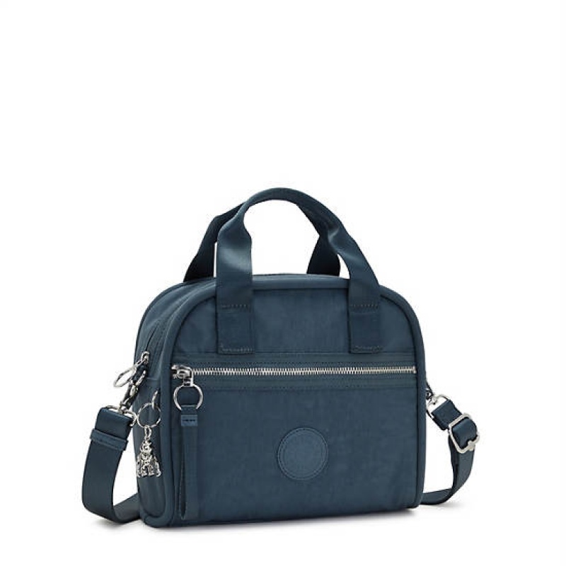 Navy Grey Metal Kipling Hadya Shoulder Bags | LKQNCX-193