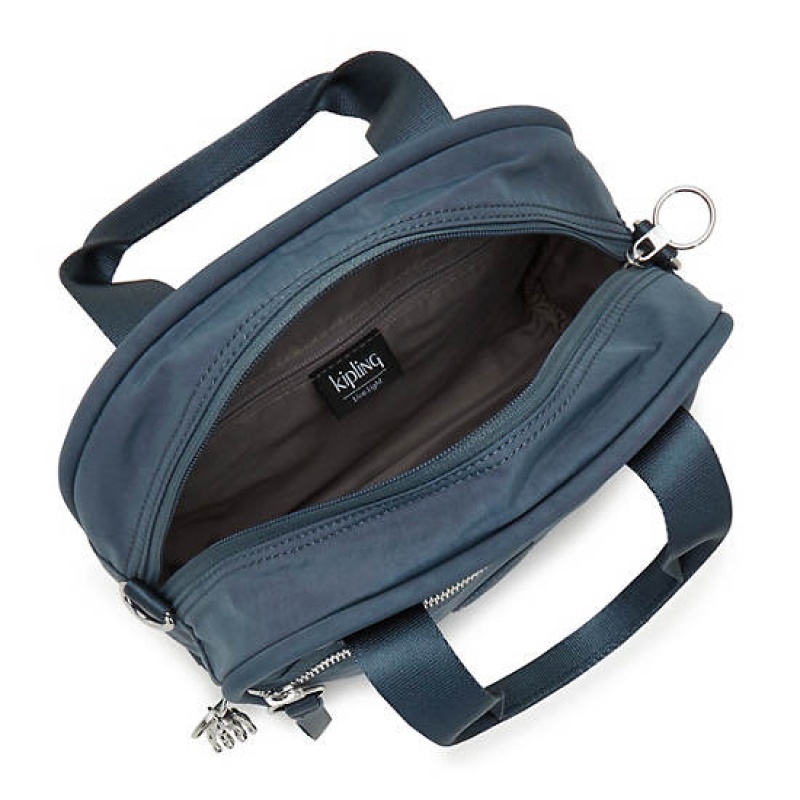 Navy Grey Metal Kipling Hadya Shoulder Bags | LKQNCX-193