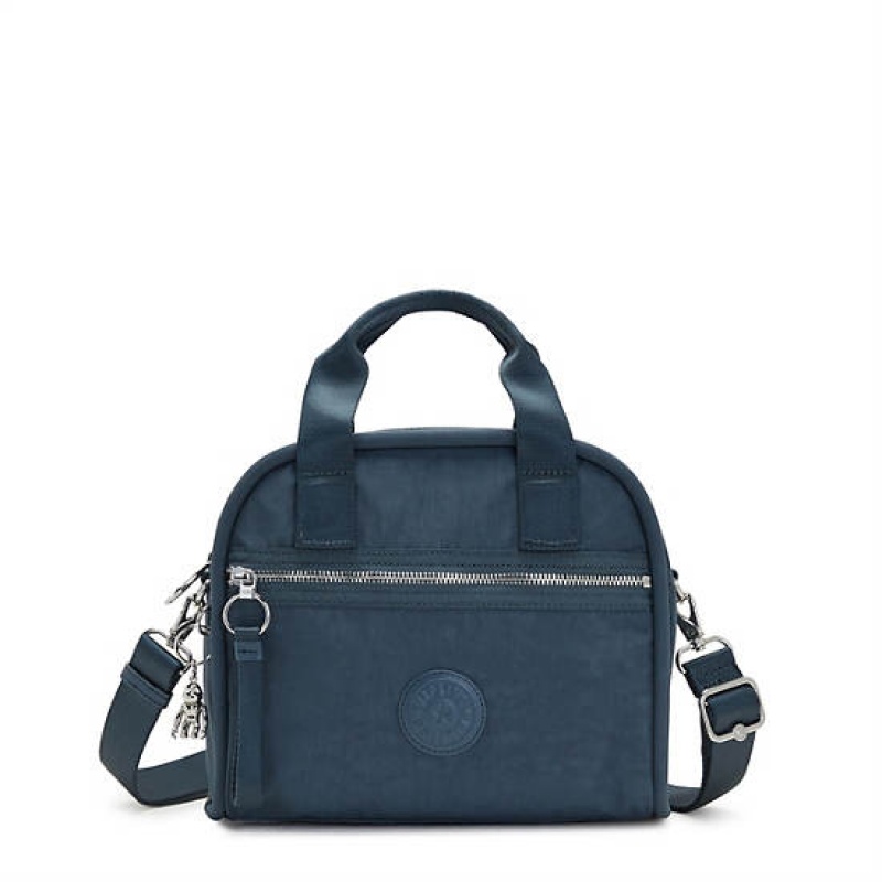 Navy Grey Metal Kipling Hadya Shoulder Bags | LKQNCX-193