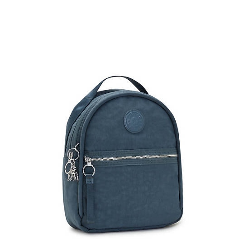 Navy Grey Metal Kipling Kae Backpacks | VKLBMT-179