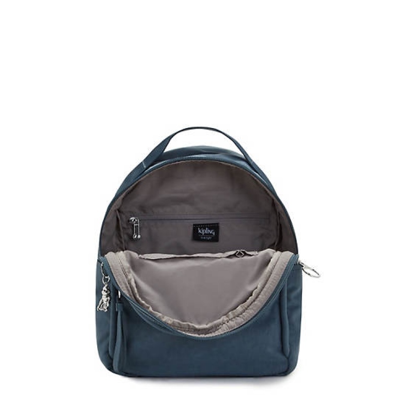 Navy Grey Metal Kipling Kae Backpacks | VKLBMT-179