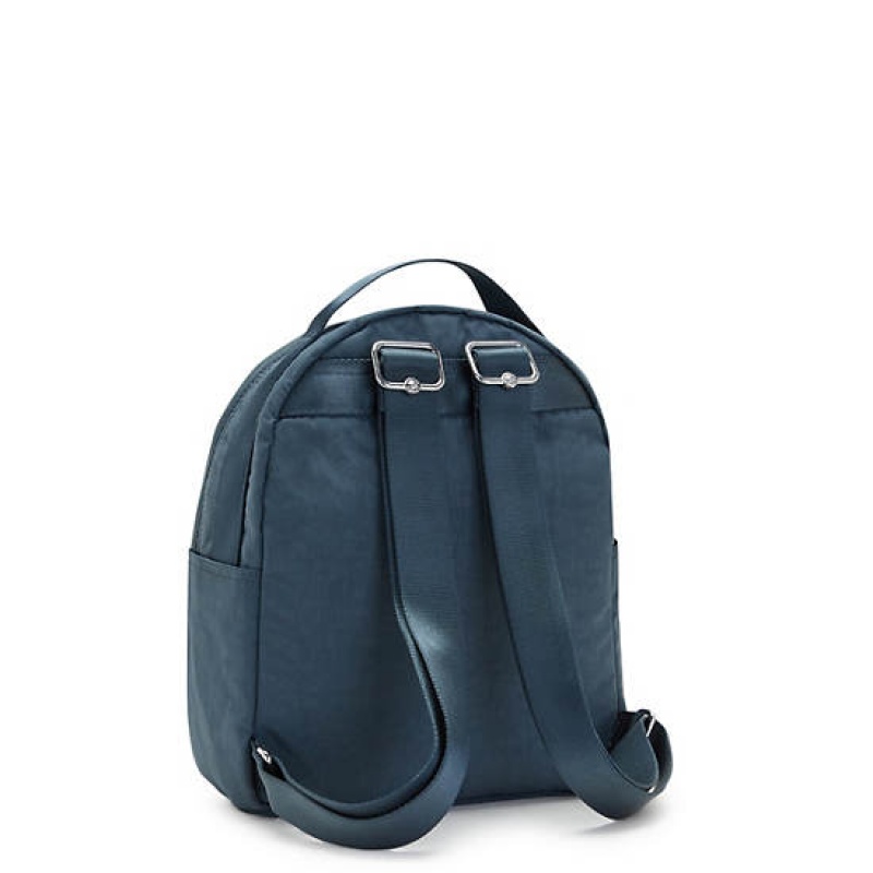 Navy Grey Metal Kipling Kae Backpacks | VKLBMT-179