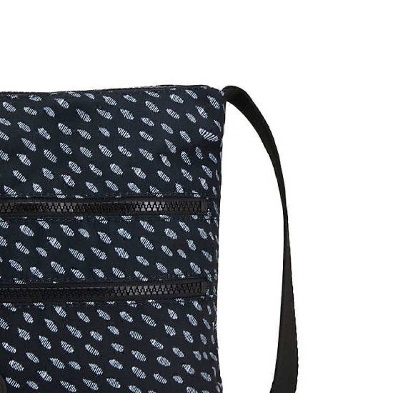 Navy Kipling Alvar Printed Crossbody Bags | JXUIVP-341