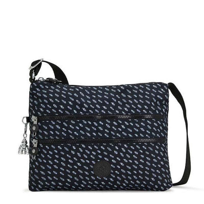 Navy Kipling Alvar Printed Crossbody Bags | JXUIVP-341