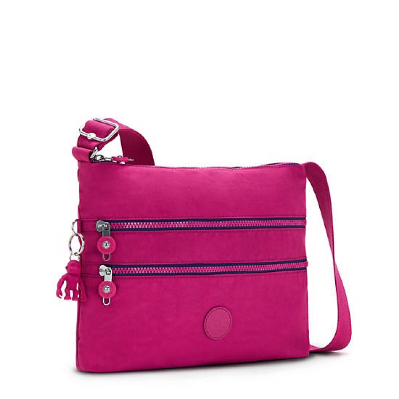 Pink Fuchsia Kipling Alvar Crossbody Bags | ILURBQ-374