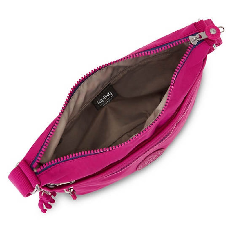 Pink Fuchsia Kipling Arto Crossbody Bags | BAGROF-973