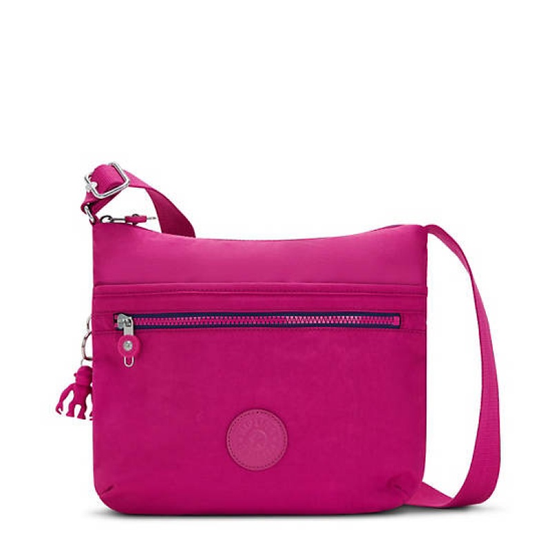 Pink Fuchsia Kipling Arto Crossbody Bags | BAGROF-973