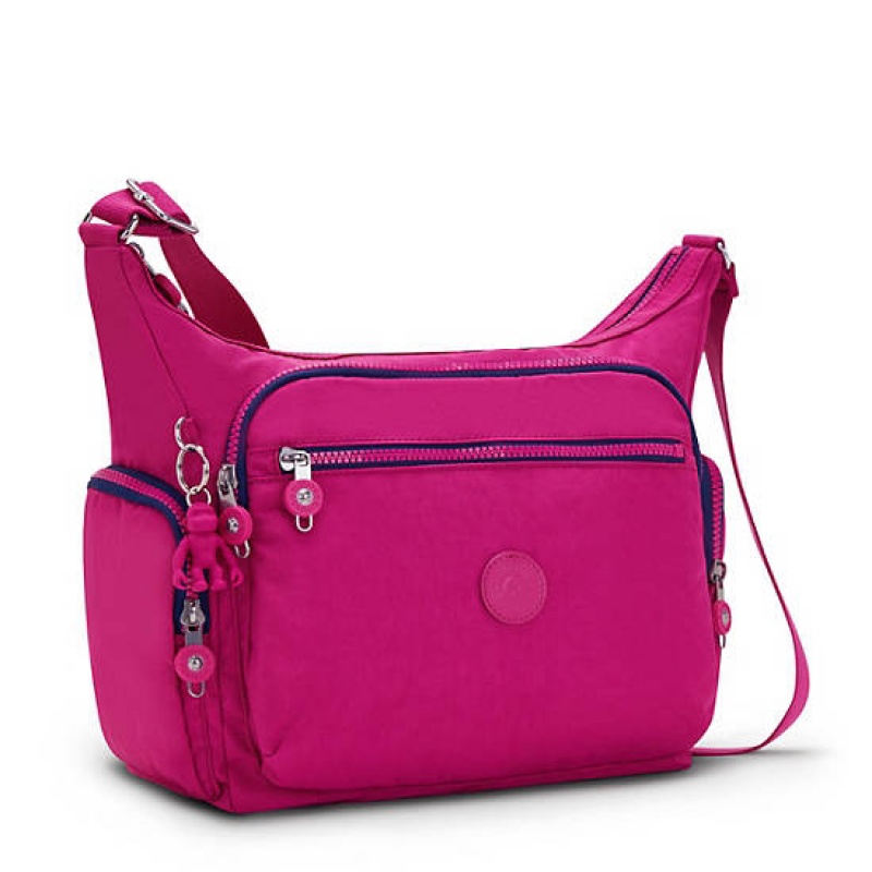 Pink Fuchsia Kipling Gabbie Crossbody Bags | CHGMZO-184