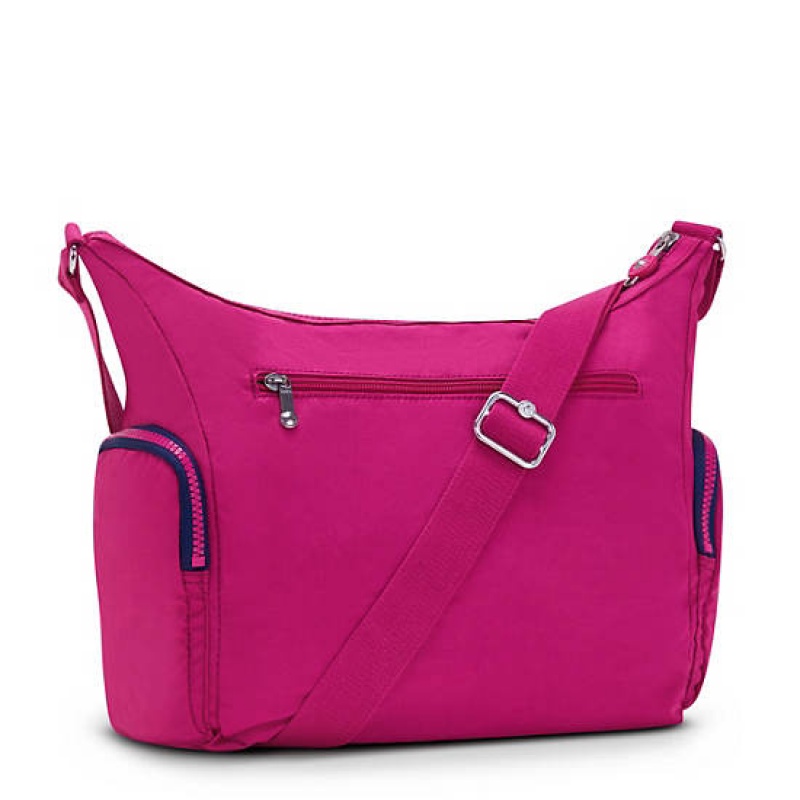 Pink Fuchsia Kipling Gabbie Crossbody Bags | CHGMZO-184