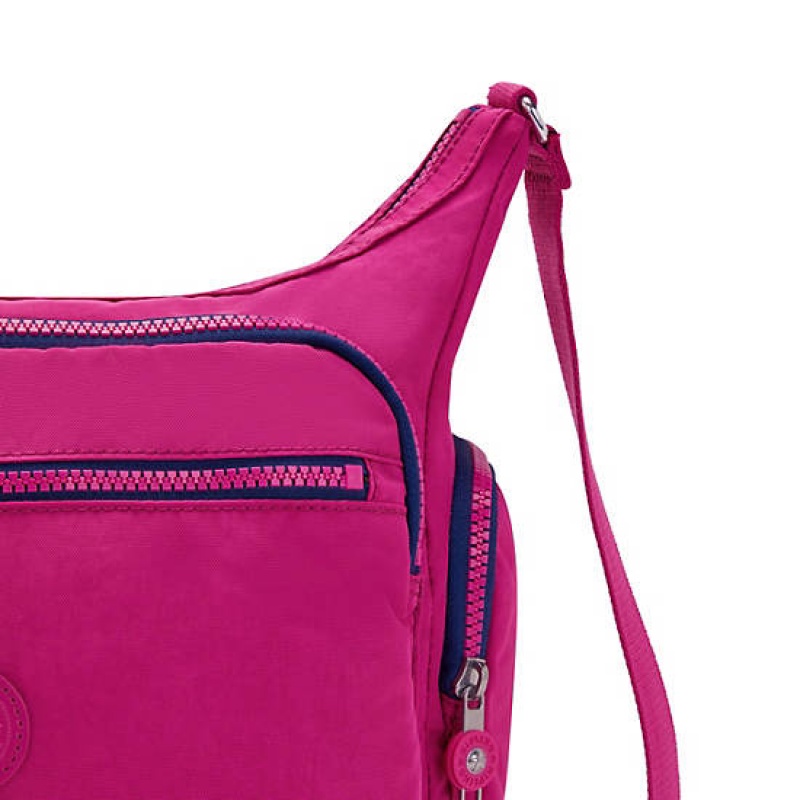 Pink Fuchsia Kipling Gabbie Crossbody Bags | CHGMZO-184