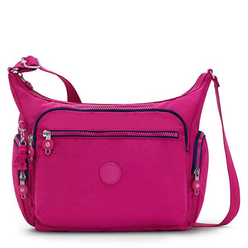 Pink Fuchsia Kipling Gabbie Crossbody Bags | CHGMZO-184