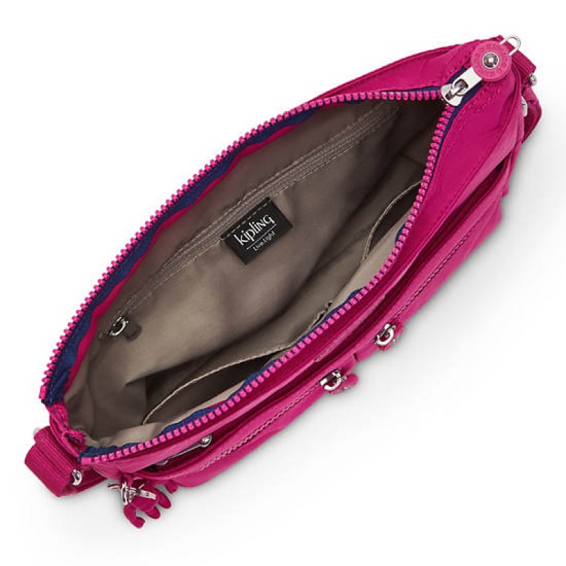 Pink Fuchsia Kipling New Angie Fashion Crossbody Bags | LEJRQI-074