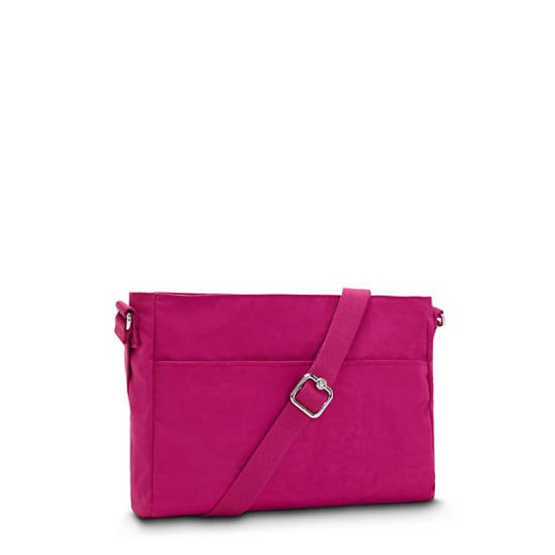 Pink Fuchsia Kipling New Angie Fashion Crossbody Bags | LEJRQI-074