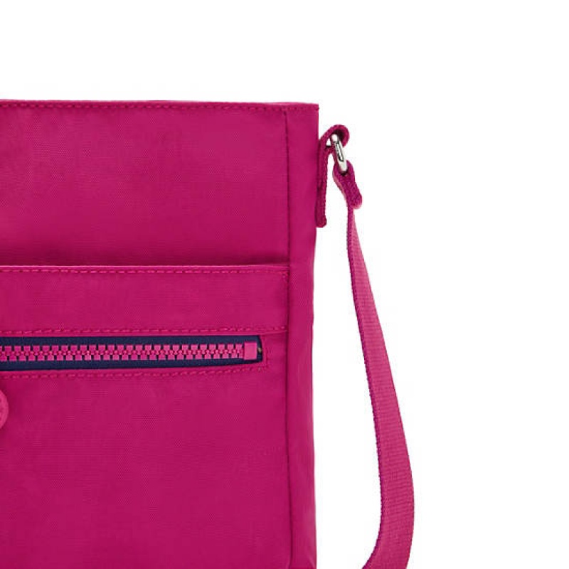 Pink Fuchsia Kipling New Angie Fashion Crossbody Bags | LEJRQI-074