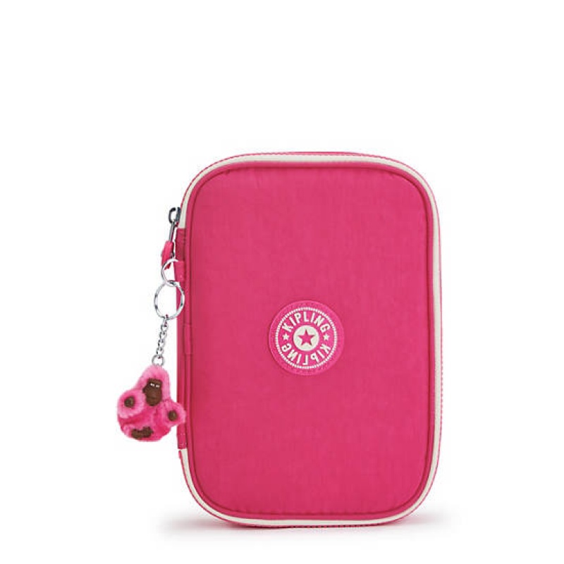 Pink Kipling 100 Pens Fashion Case Bags | NAGHQY-589