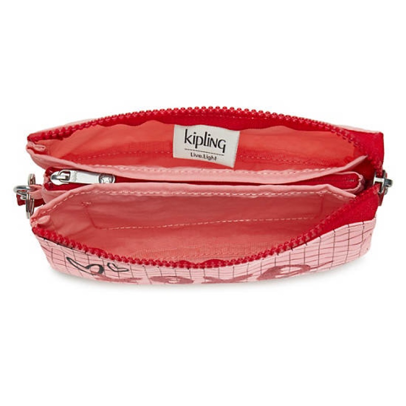 Pink Kipling Creativity Large Pouches | HFIQOG-640