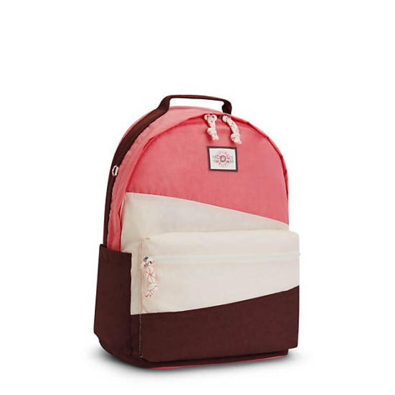 Pink Kipling Damien Large Backpack Laptop Bags | YJGXRO-059