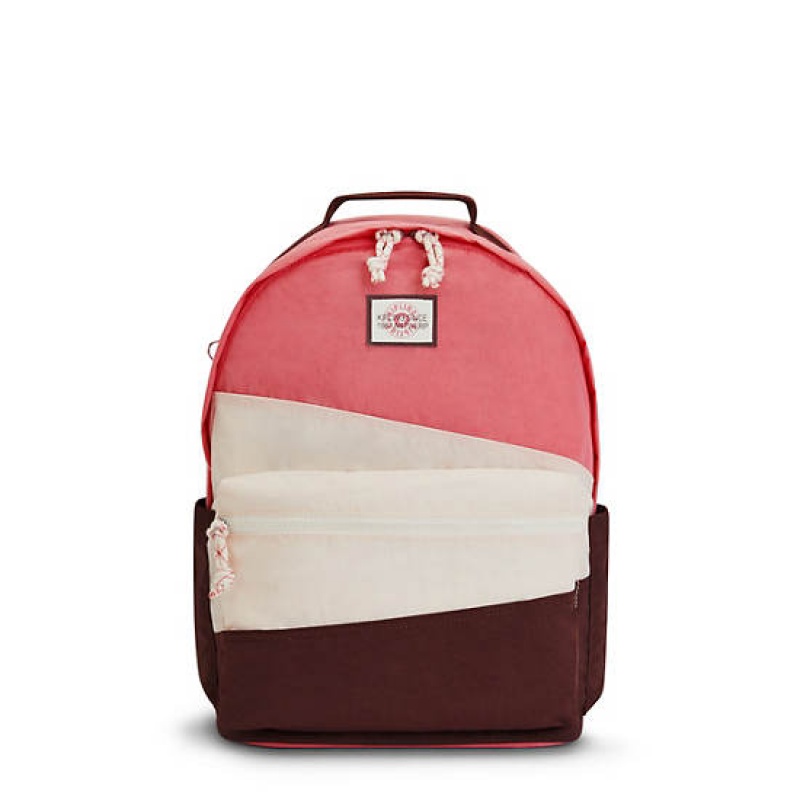 Pink Kipling Damien Large Backpack Laptop Bags | YJGXRO-059