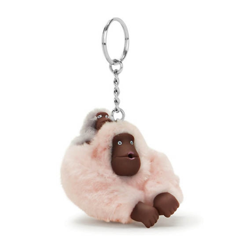 Pink Kipling Mom And Baby Classic Monkey Keychain Accessories | QDLJFT-375