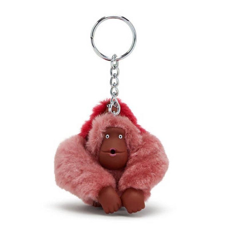 Pink Kipling Mom And Baby Sven Monkey Keychain Accessories | JKSLAB-942