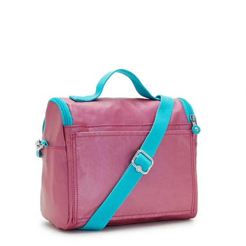 Pink Metal Kipling New Kichirou Classic Metallic Lunch Bags | ZWXPUN-978