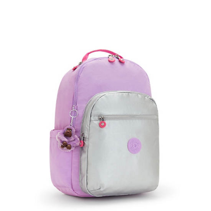 Purple Kipling Seoul Large Iconic 15