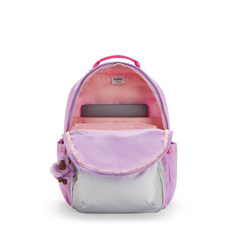 Purple Kipling Seoul Large Iconic 15