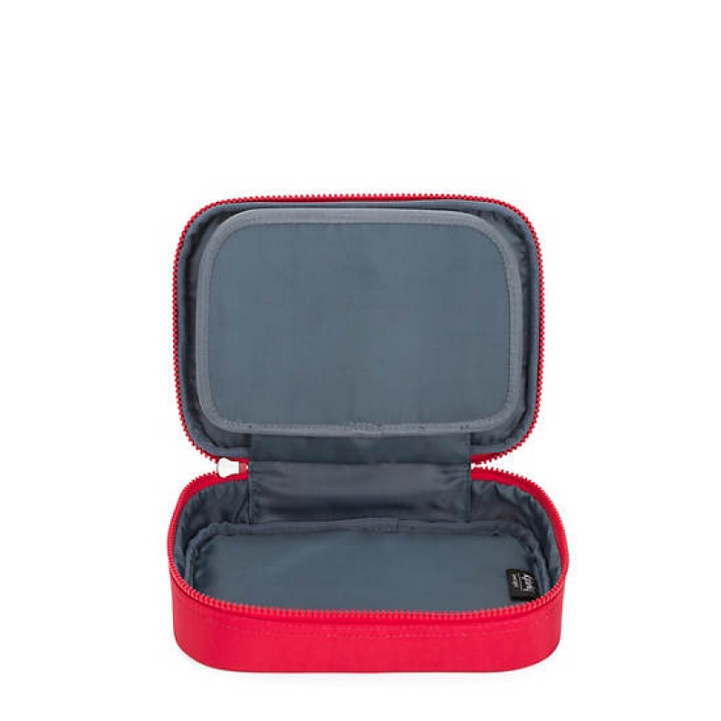 Red Dark Red Kipling 100 Pens Case Bags | SINYDL-697