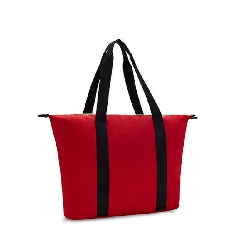 Red Dark Red Kipling Art Medium Lite Tote Bags | JADSMK-921